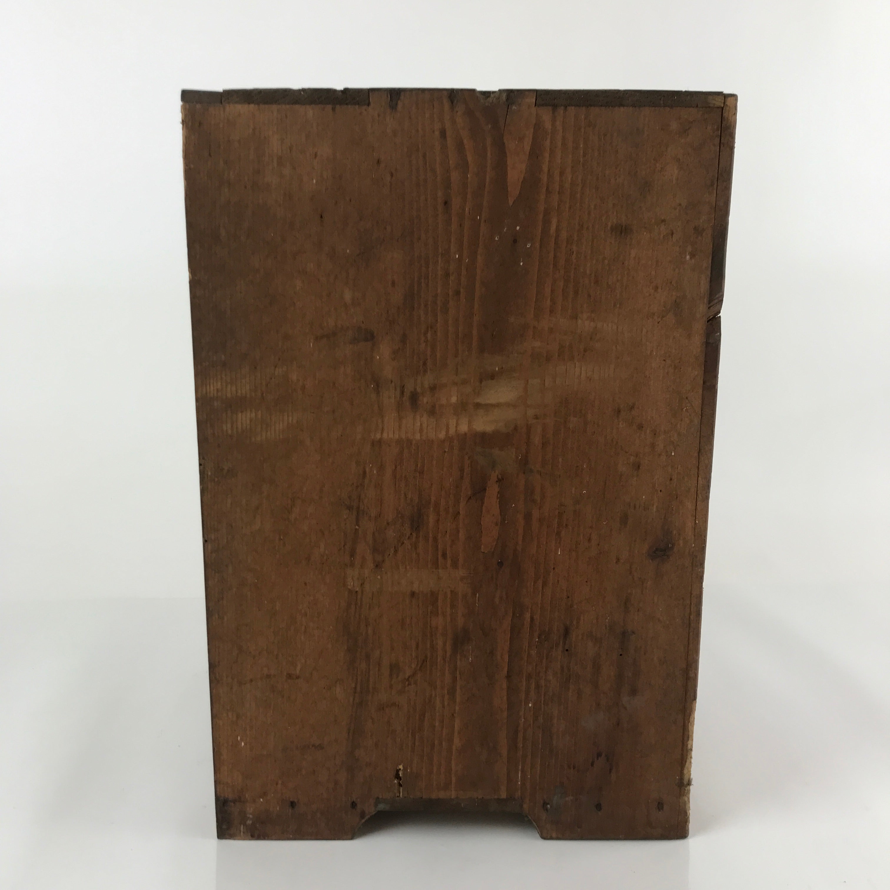 Vintage Japanese Wooden Lidded Bento Storage Box Inside 23x22.5x36cm Brown X130