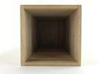 Vintage Japanese Wooden Lidded Flower Vase Storage Box Inside 11.5x11.5x26cm X52