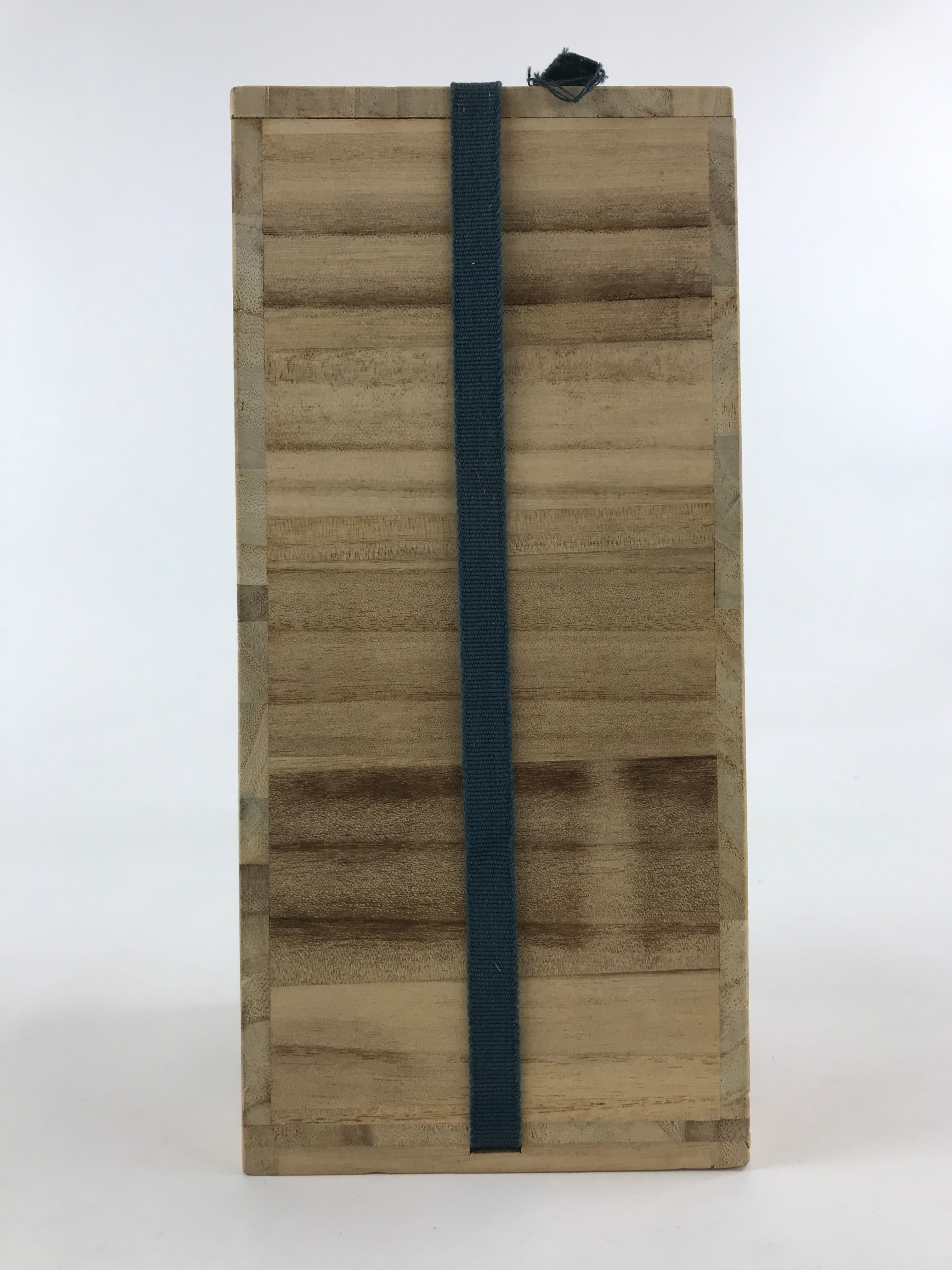 Vintage Japanese Wooden Lidded Flower Vase Storage Box Inside 11.5x11.5x26cm X52