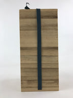 Vintage Japanese Wooden Lidded Flower Vase Storage Box Inside 11.5x11.5x26cm X52