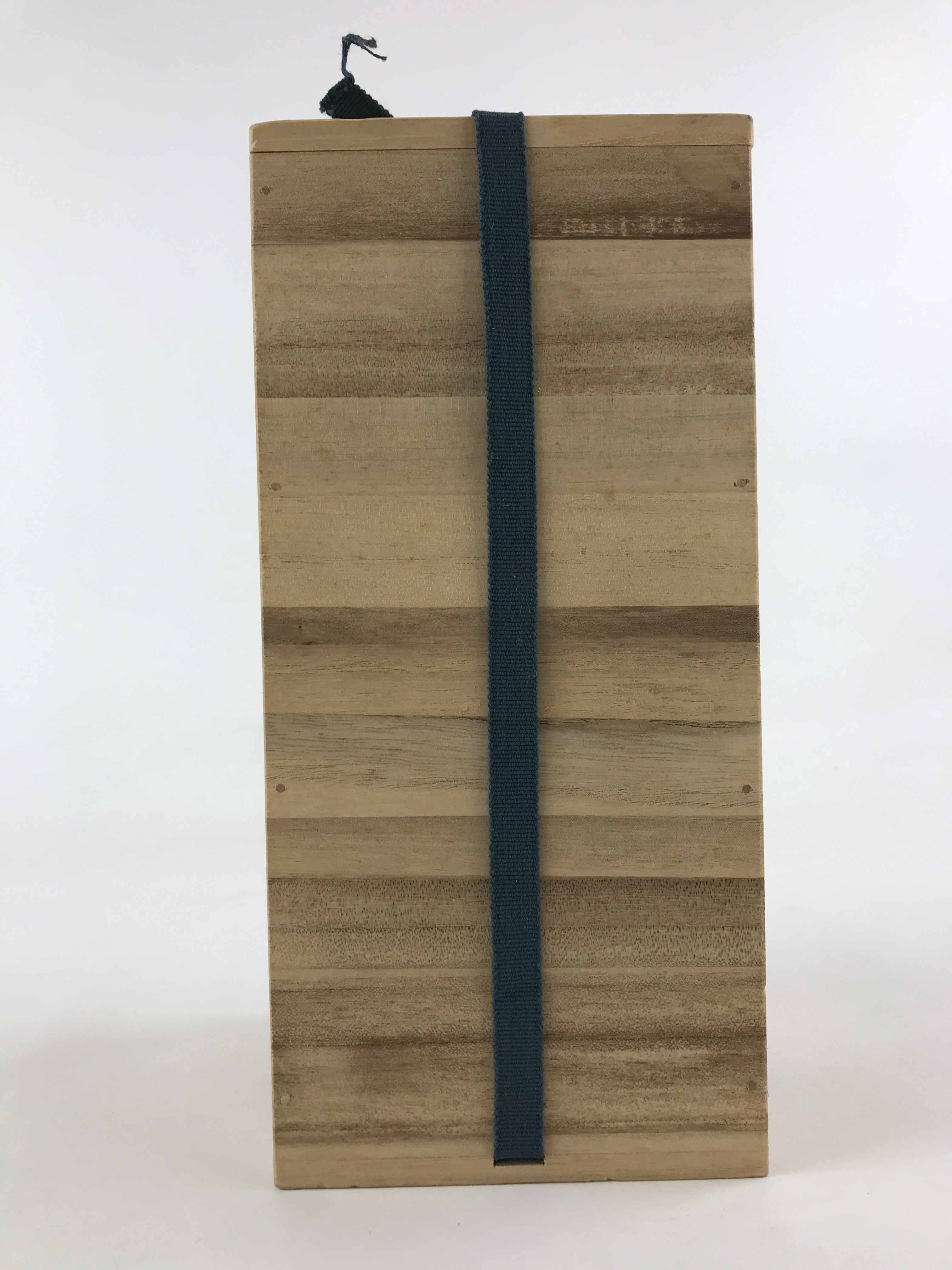 Vintage Japanese Wooden Lidded Flower Vase Storage Box Inside 11.5x11.5x26cm X52