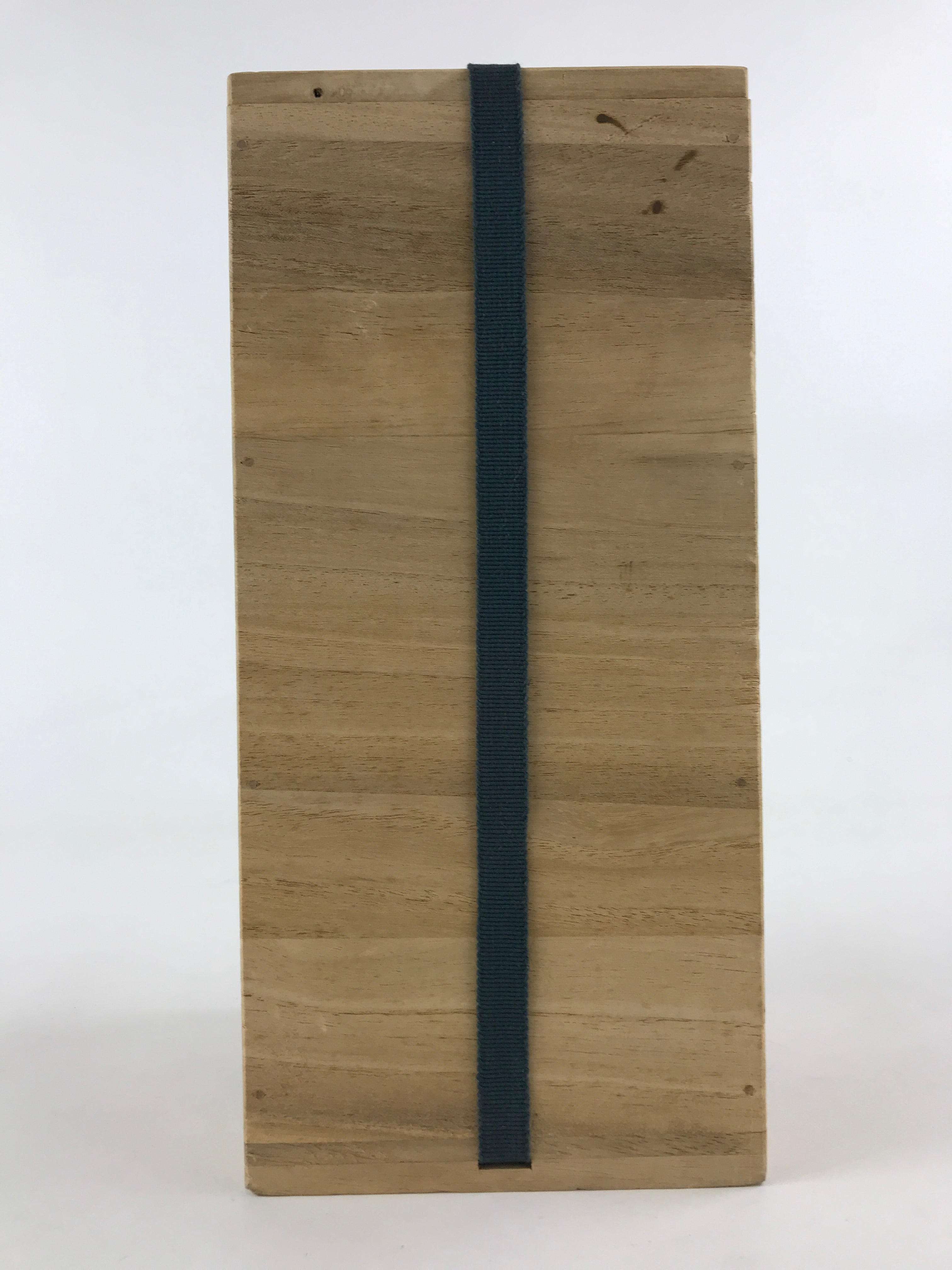 Vintage Japanese Wooden Lidded Flower Vase Storage Box Inside 11.5x11.5x26cm X52