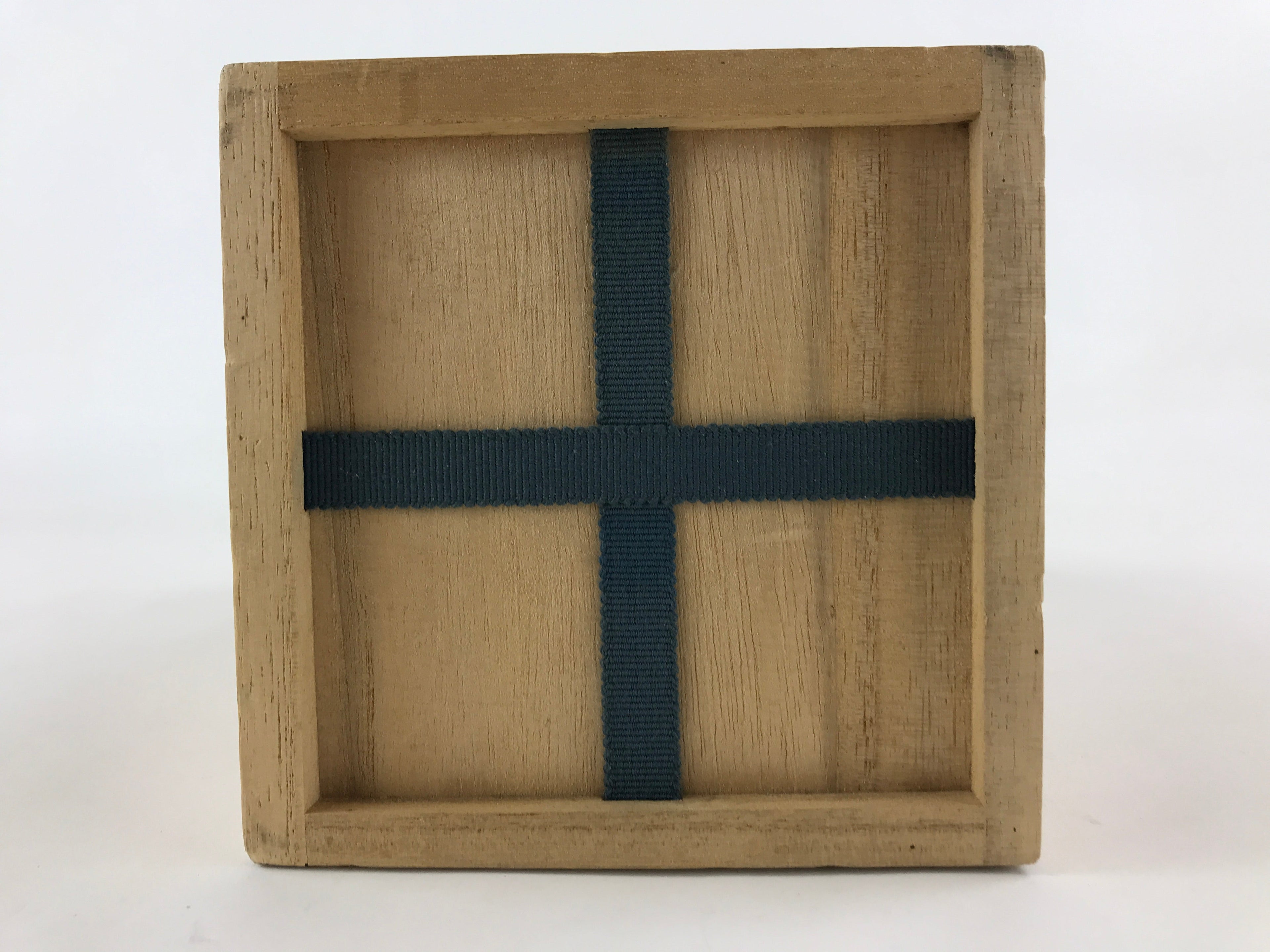 Vintage Japanese Wooden Lidded Flower Vase Storage Box Inside 11.5x11.5x26cm X52