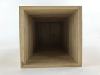 Vintage Japanese Wooden Lidded Flower Vase Storage Box Inside 12.5x12.5x27cm X53