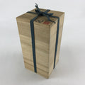 Vintage Japanese Wooden Lidded Flower Vase Storage Box Inside 12.5x12.5x27cm X53