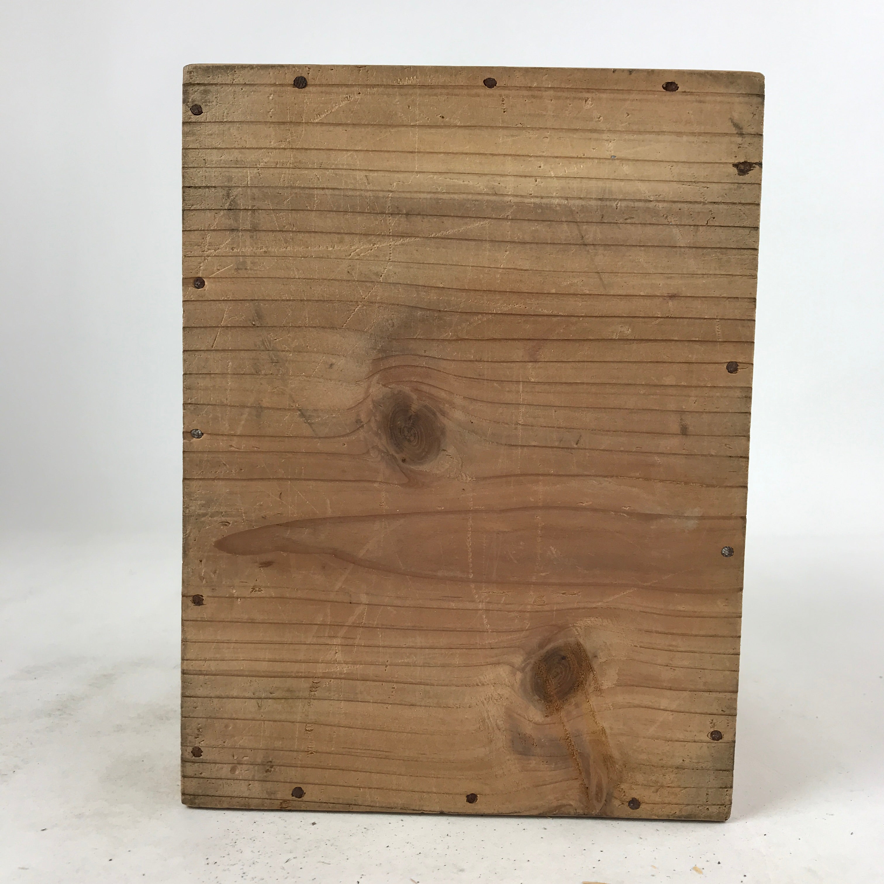 Vintage Japanese Wooden Lidded Flower Vase Storage Box Inside 20x14.5x17.5cm X72