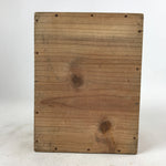 Vintage Japanese Wooden Lidded Flower Vase Storage Box Inside 20x14.5x17.5cm X72
