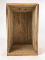 Vintage Japanese Wooden Lidded Flower Vase Storage Box Inside 20x22x37cm X65