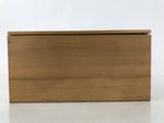 Vintage Japanese Wooden Lidded Pottery Box Inside 25.1x15.2x12.1cm Brown X143