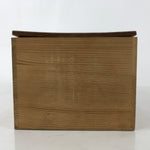 Vintage Japanese Wooden Lidded Pottery Box Inside 25.1x15.2x12.1cm Brown X143