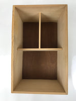 Vintage Japanese Wooden Lidded Pottery Box Inside 25.1x15.2x12.1cm Brown X143