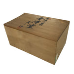 Vintage Japanese Wooden Lidded Pottery Box Inside 25.1x15.2x12.1cm Brown X143