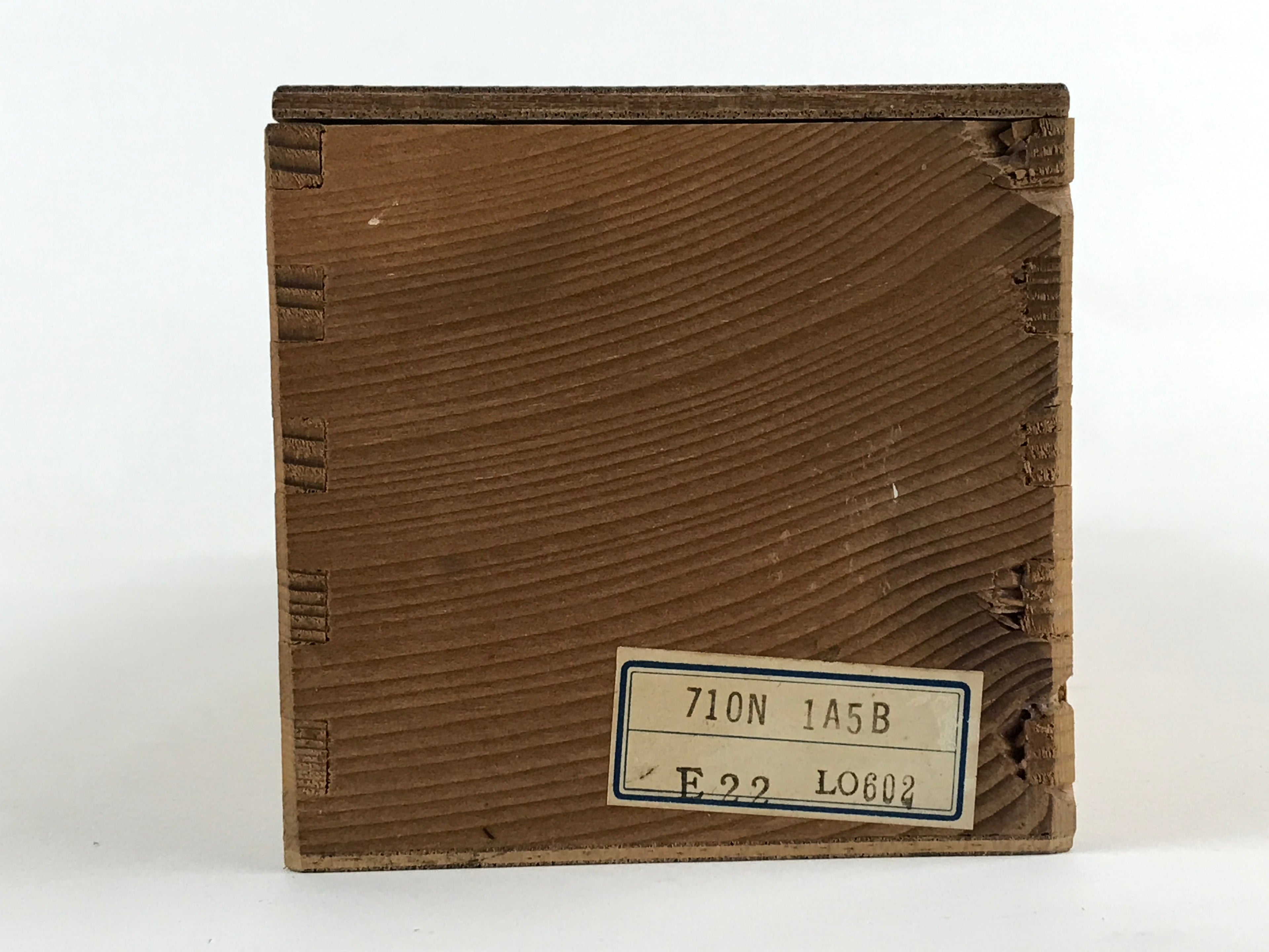 Vintage Japanese Wooden Lidded Pottery Storage Box Inside 35.5x8.5x8.5cm X34