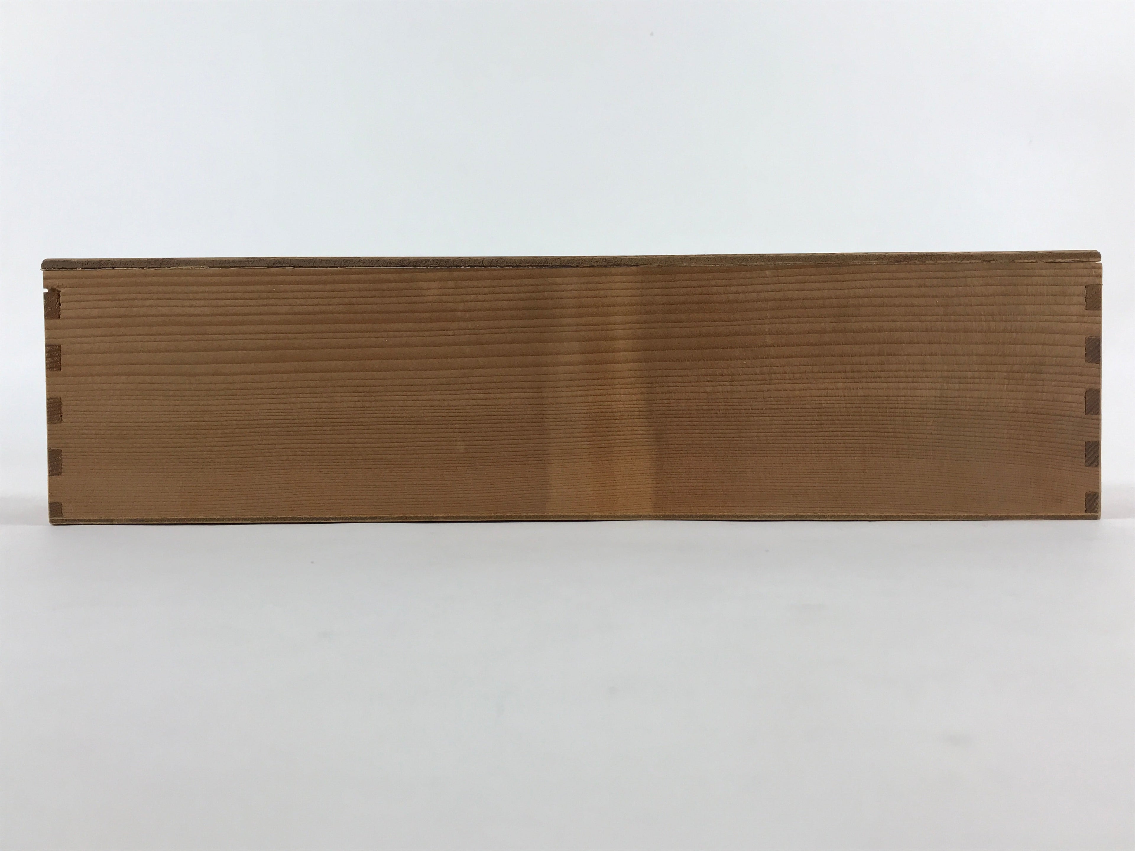 Vintage Japanese Wooden Lidded Pottery Storage Box Inside 35.5x8.5x8.5cm X34