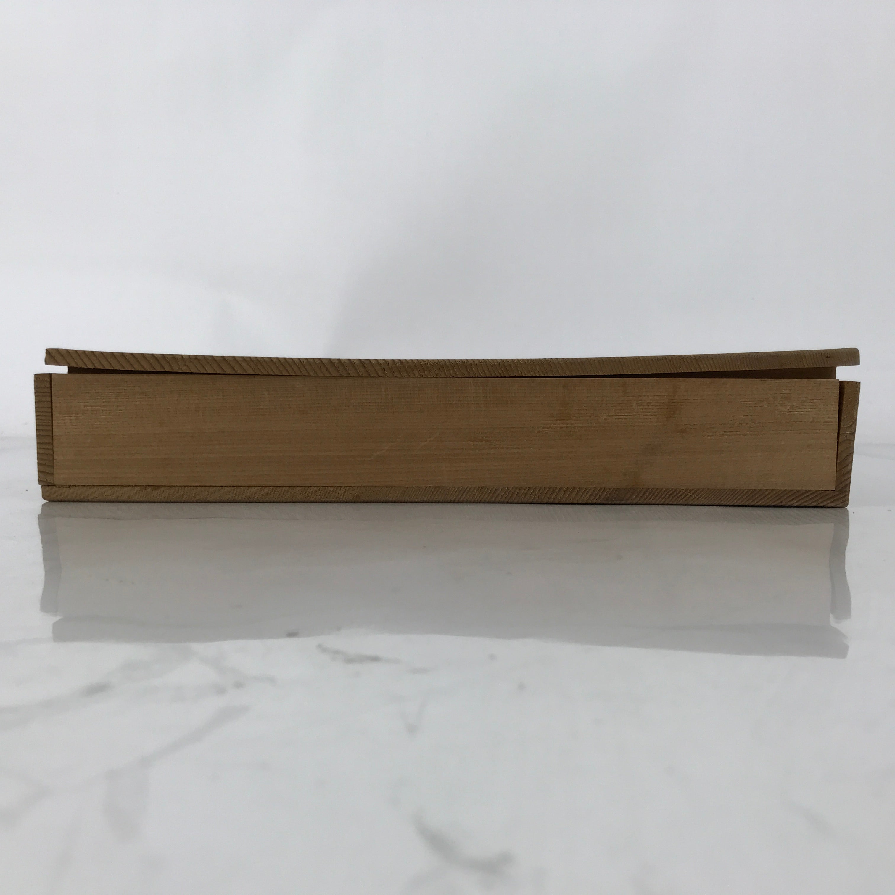 Vintage Japanese Wooden Lidded Serving Tray Box Inside 40.5x29.5x4cm Brown X149