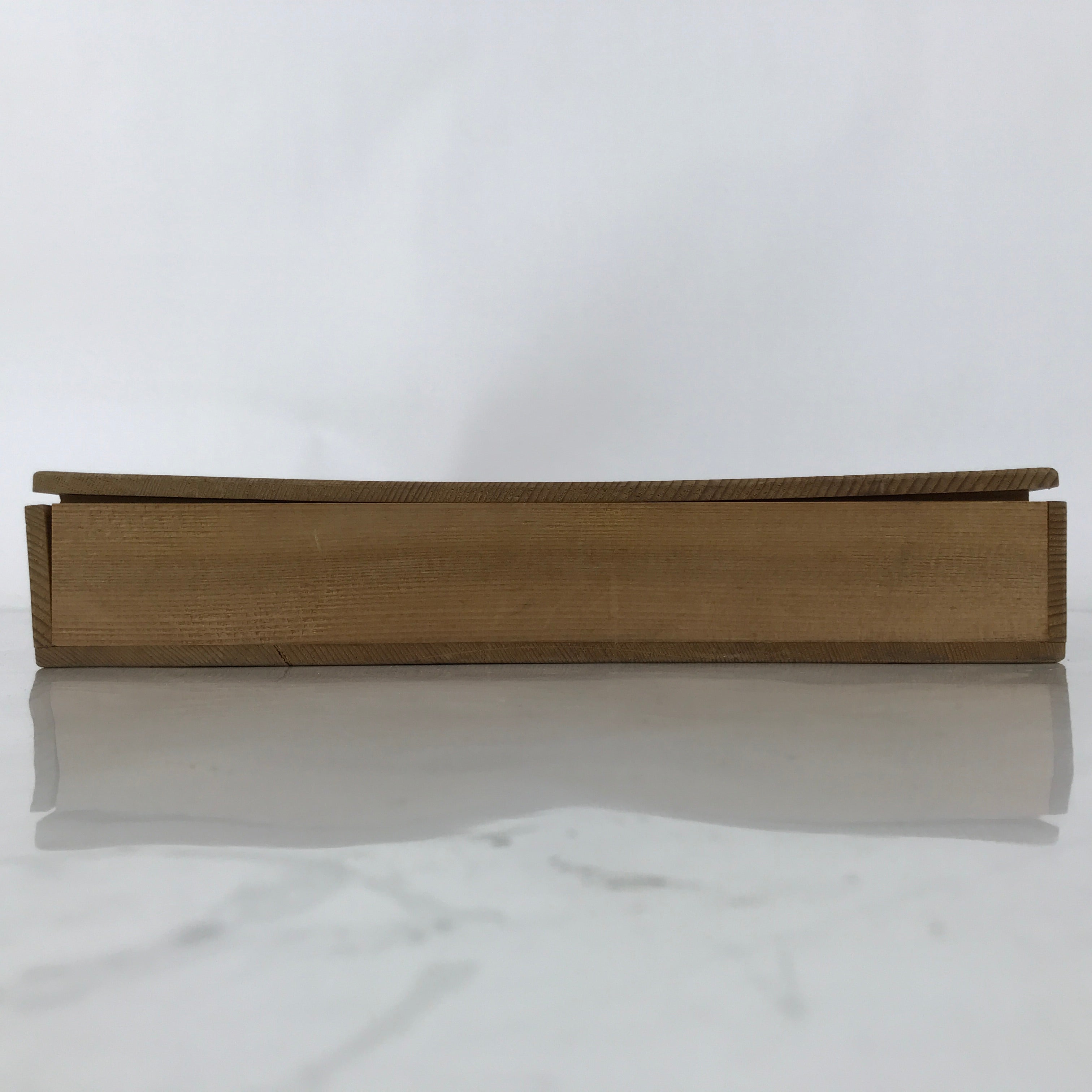 Vintage Japanese Wooden Lidded Serving Tray Box Inside 40.5x29.5x4cm Brown X149