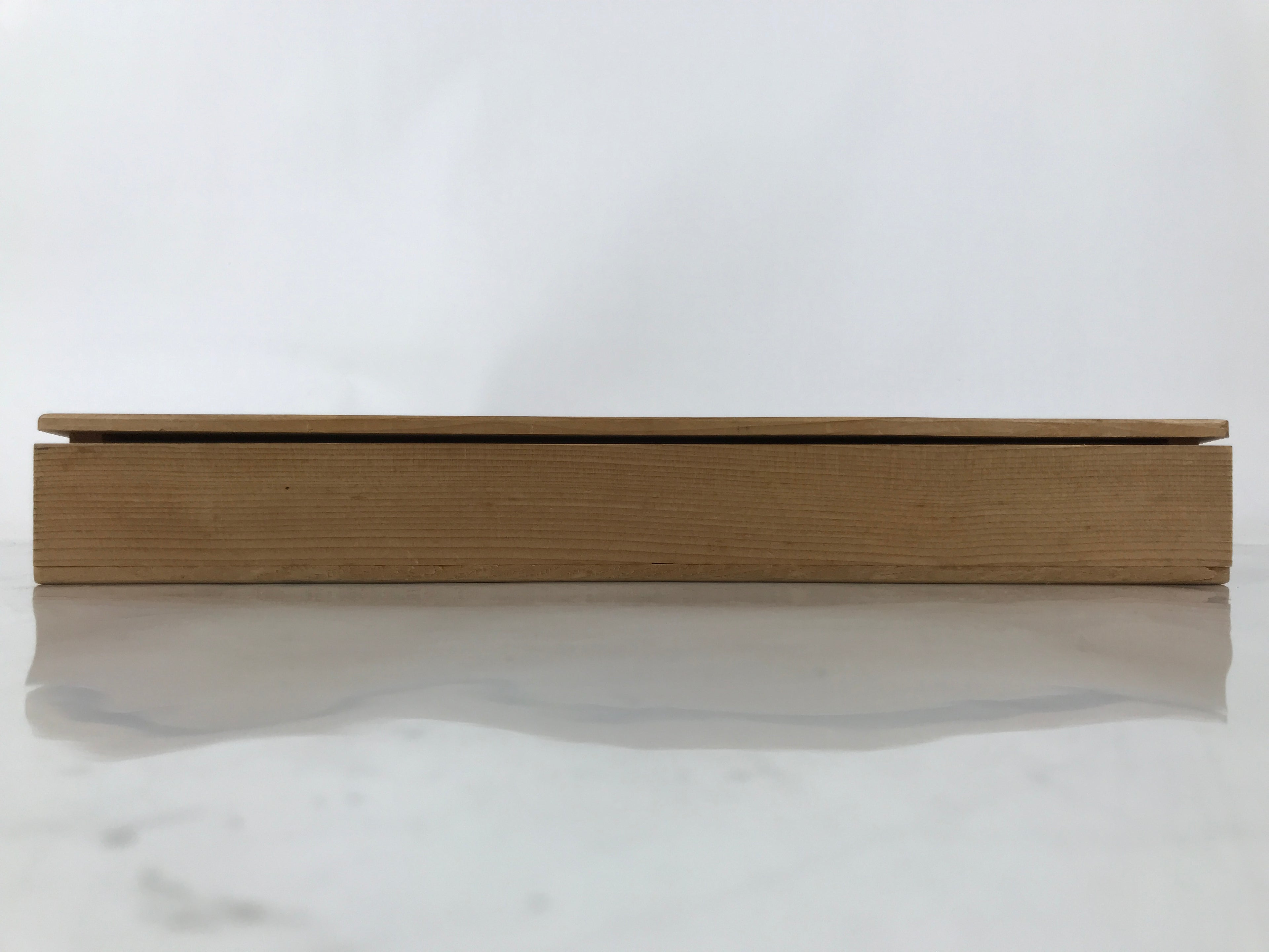 Vintage Japanese Wooden Lidded Serving Tray Box Inside 40.5x29.5x4cm Brown X149