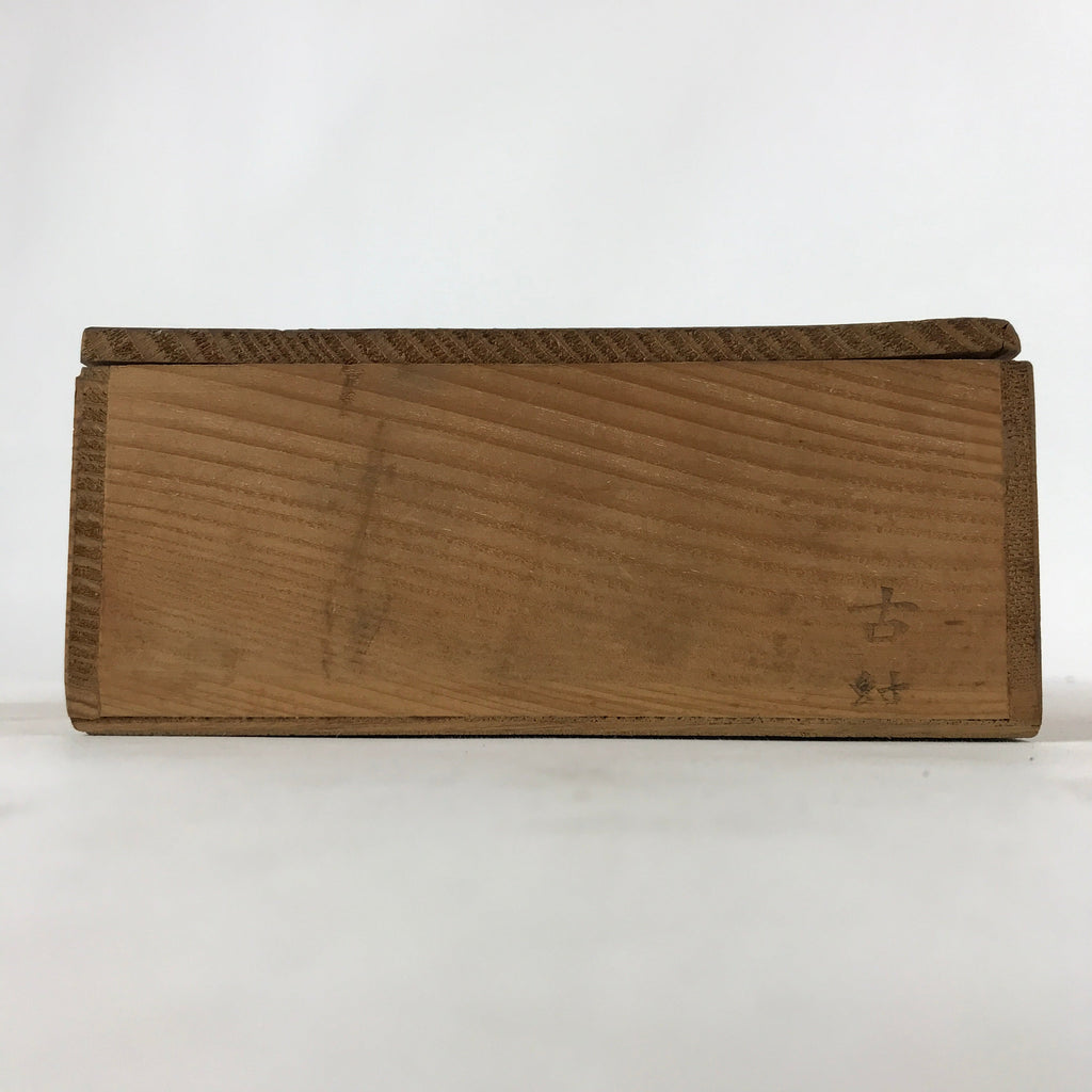 Vintage Japanese Wooden Lidded Small Plate Storage Box Inside 26.5x13x5cm X73