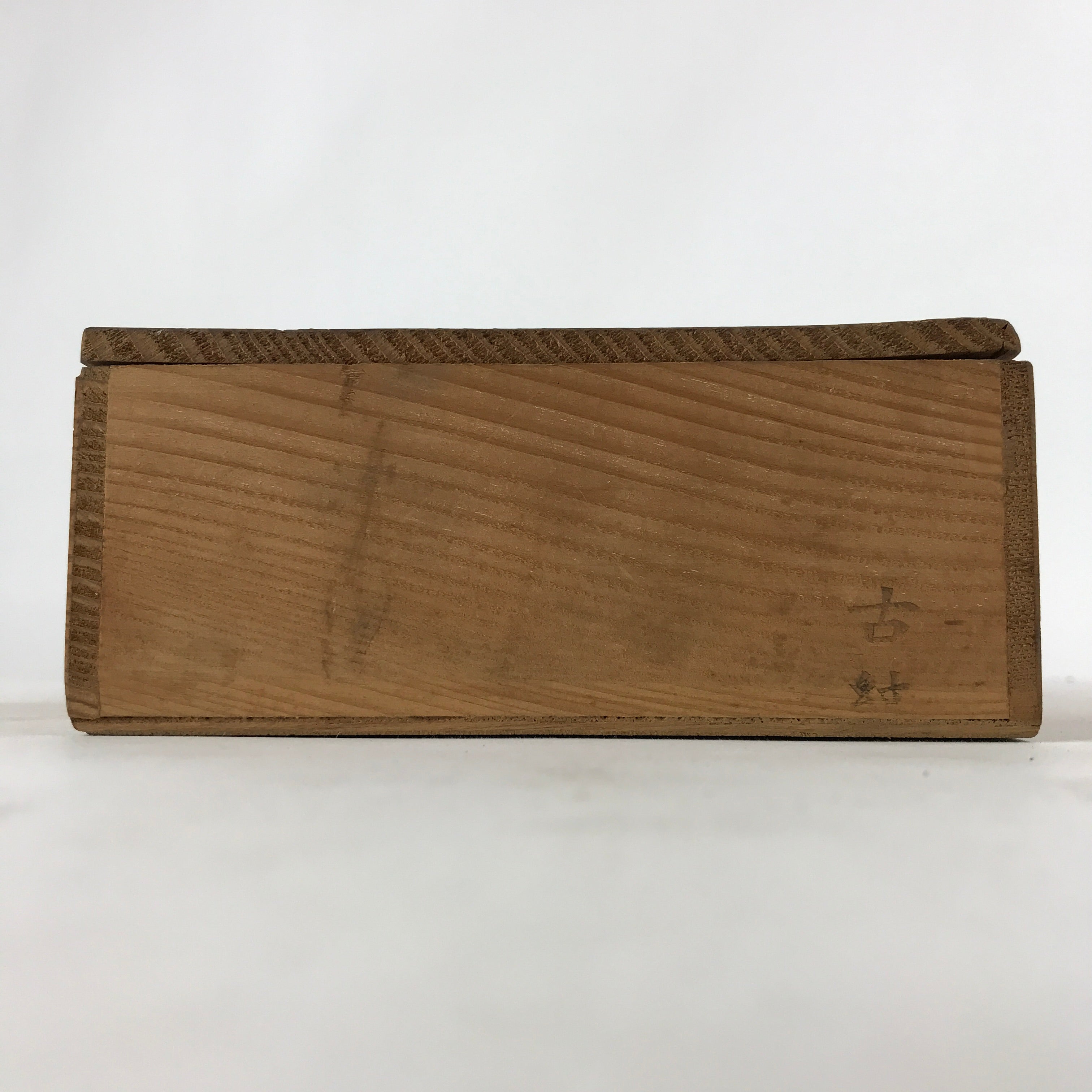 Vintage Japanese Wooden Lidded Small Plate Storage Box Inside 26.5x13x5cm X73