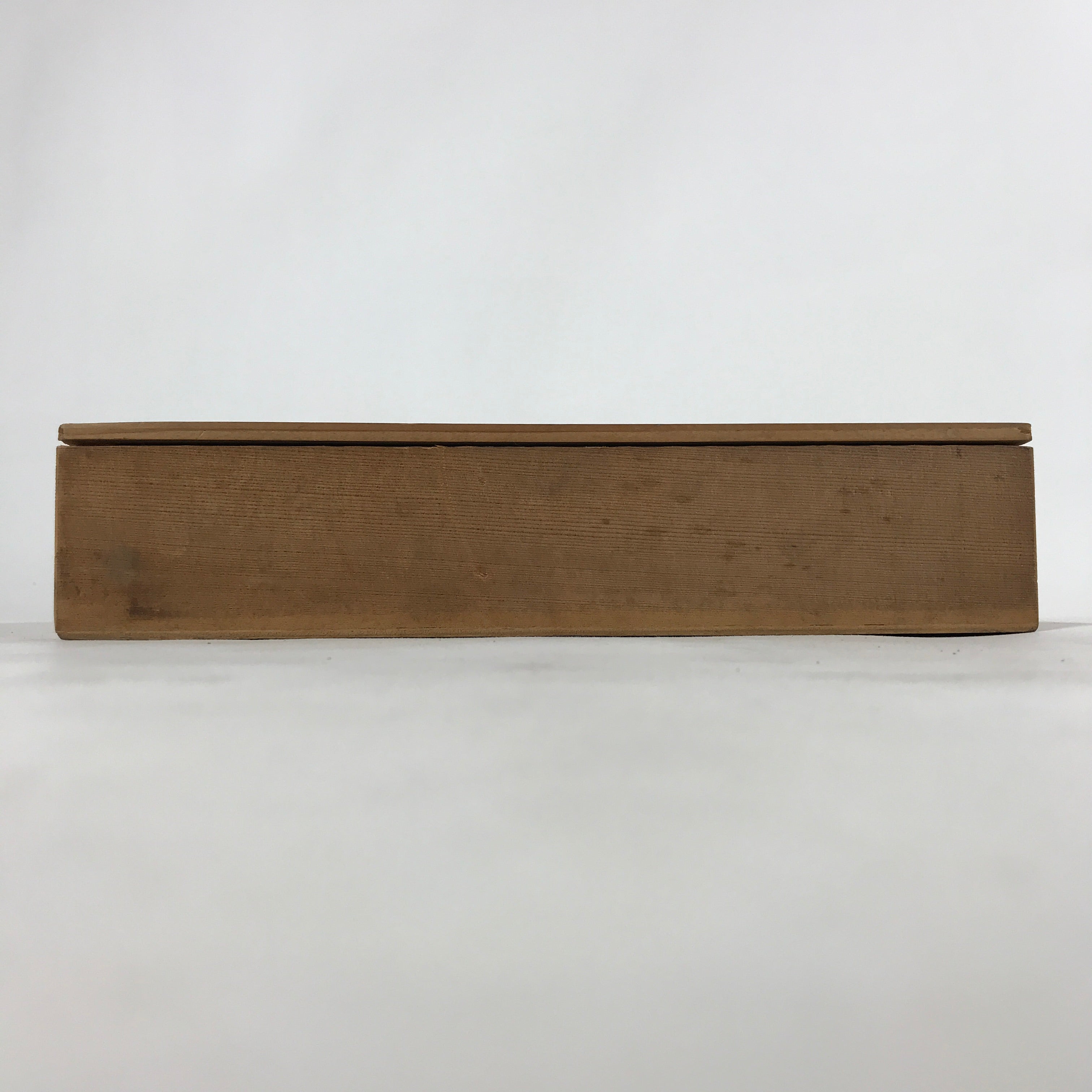 Vintage Japanese Wooden Lidded Small Plate Storage Box Inside 26.5x13x5cm X73
