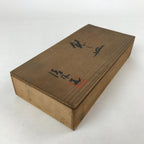 Vintage Japanese Wooden Lidded Small Plate Storage Box Inside 26.5x13x5cm X73