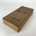 Vintage Japanese Wooden Lidded Small Plate Storage Box Inside 26.5x13x5cm X73