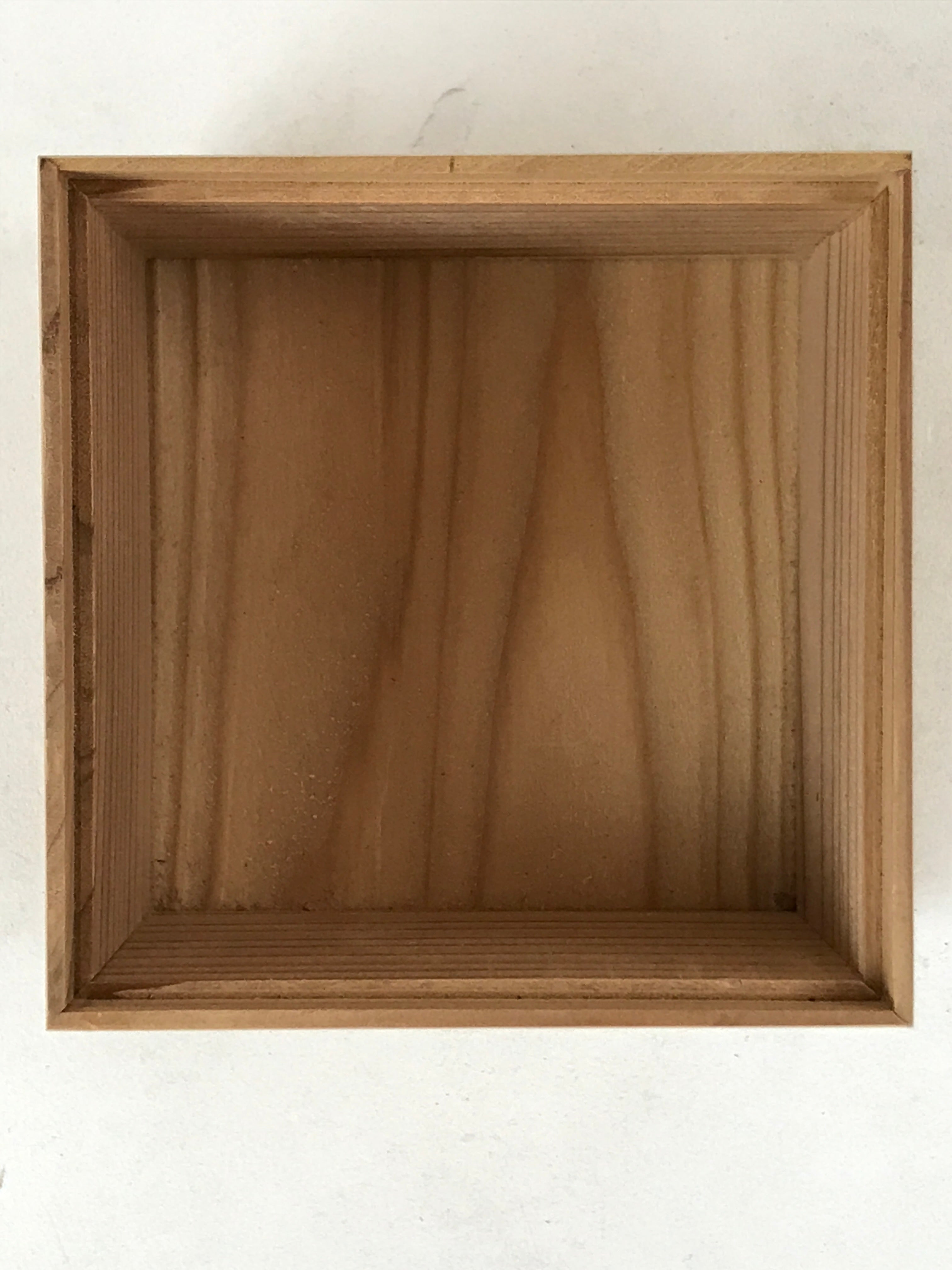 Vintage Japanese Wooden Lidded Small Storage Box Inside 8.5x8.5x5.5cm X83