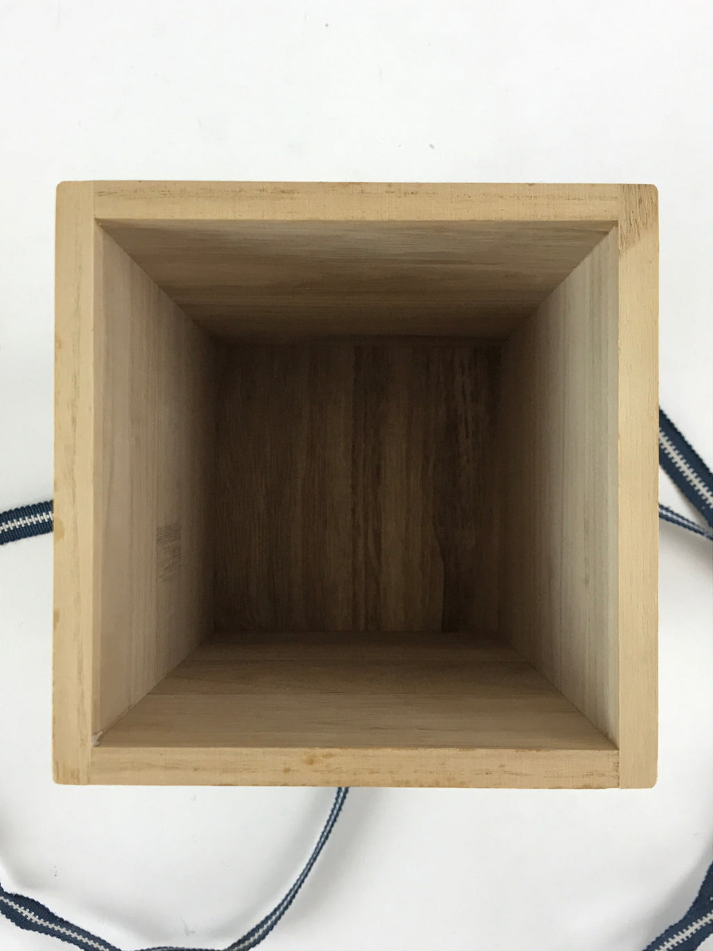 Vintage Japanese Wooden Lidded Storage Box Inside 10.5x10.5x18.5cm Tall X29