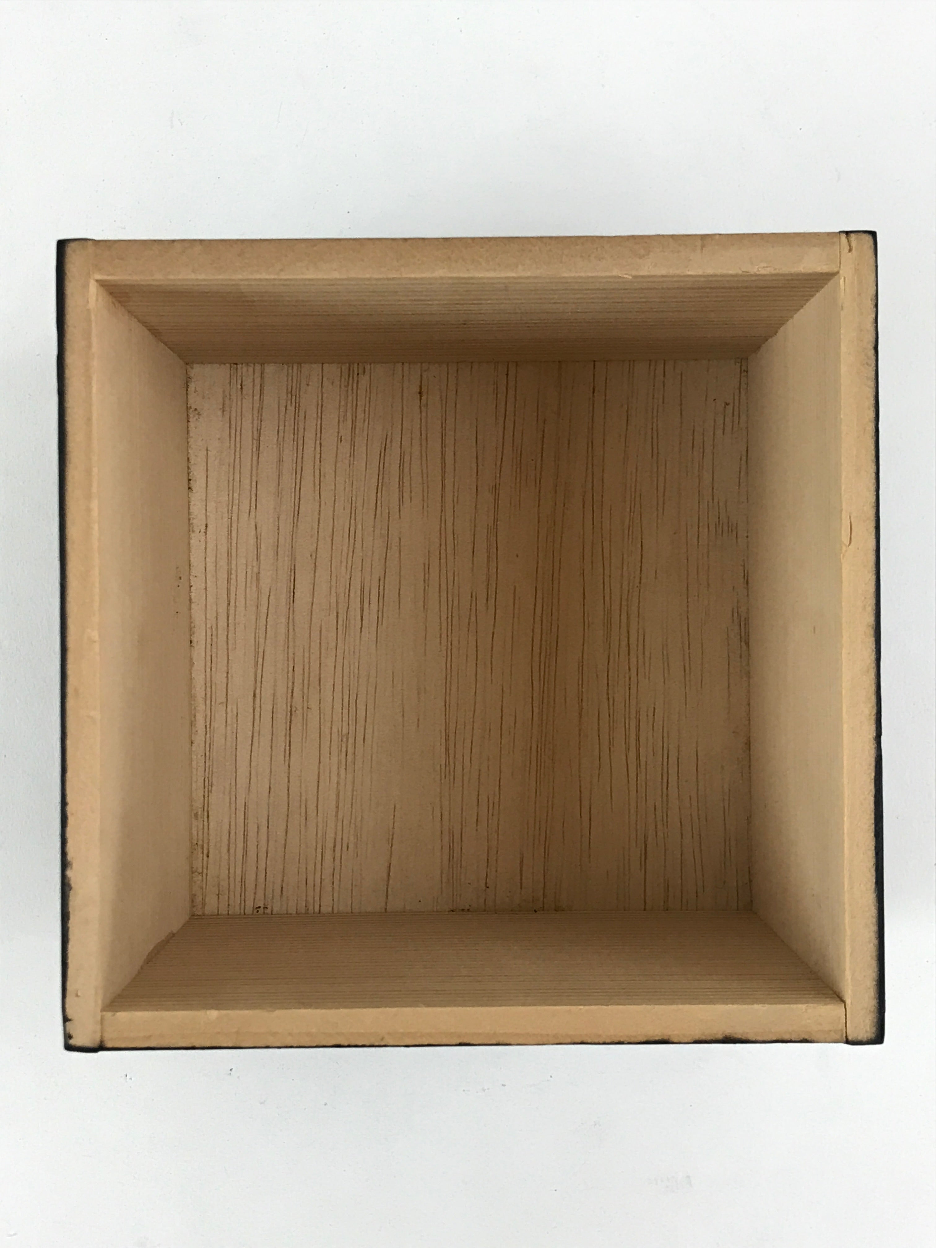 Vintage Japanese Wooden Lidded Storage Box Inside 11.5x11.5x9cm Small, Online Shop