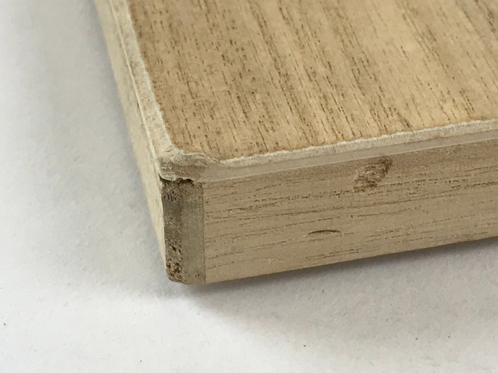 Vintage Japanese Wooden Lidded Storage Box Inside 19.5x12.5x1.5cm Long Flat X25