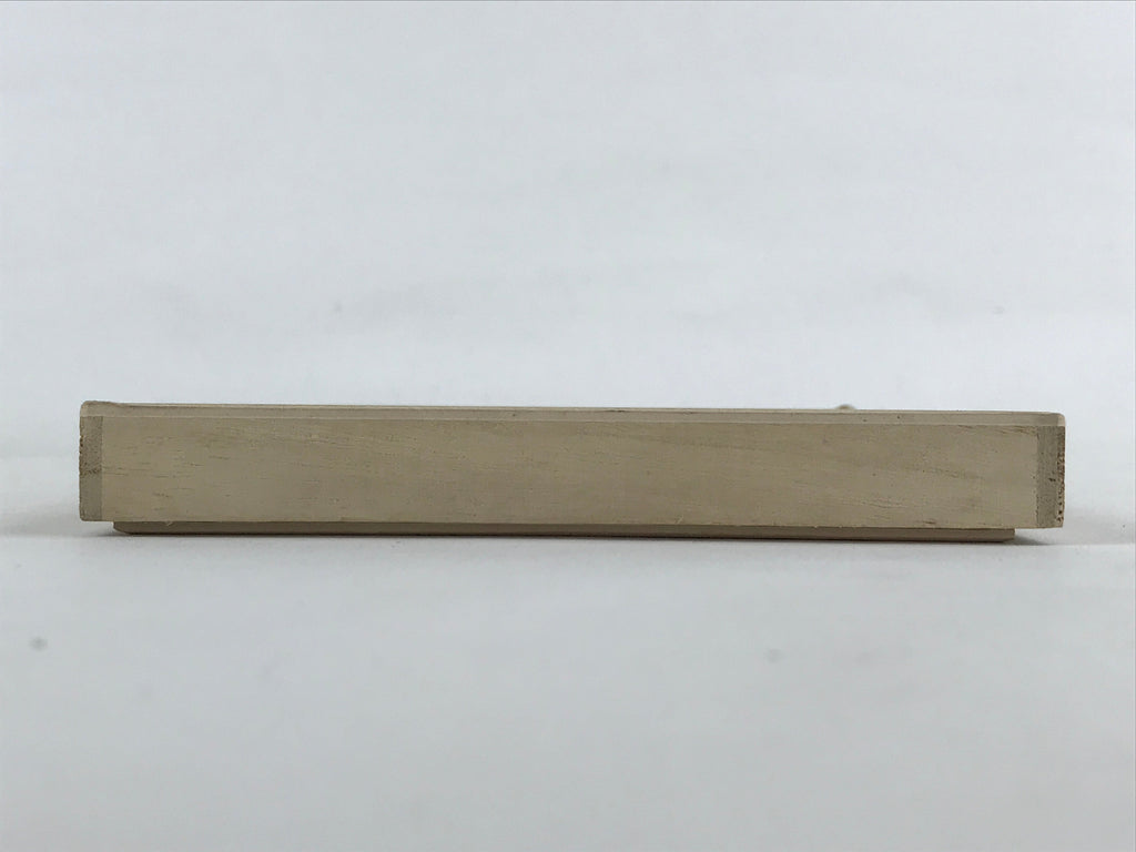Vintage Japanese Wooden Lidded Storage Box Inside 19.5x12.5x1.5cm Long Flat X25