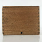 Vintage Japanese Wooden Lidded Storage Box Inside 19x13x14cm Small Brown X101