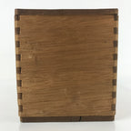 Vintage Japanese Wooden Lidded Storage Box Inside 19x13x14cm Small Brown X101