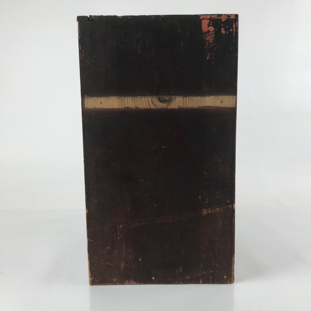 Vintage Japanese Wooden Lidded Storage Box Inside 21.5x23.5x40.5cm Brown X131