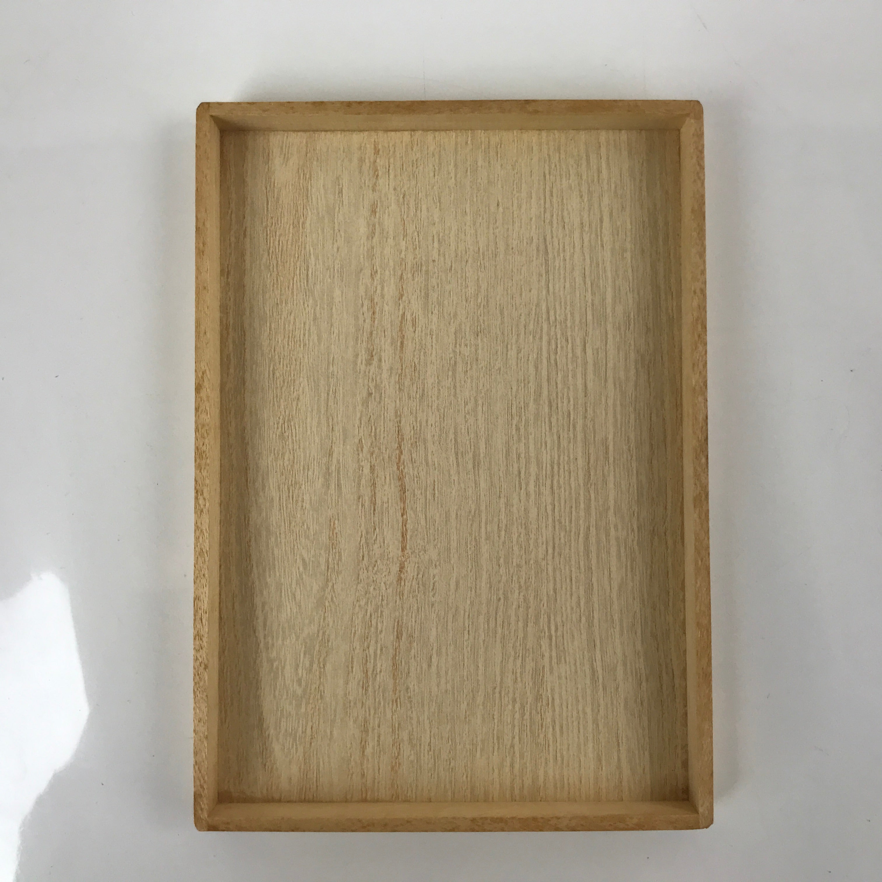 Vintage Japanese Wooden Lidded Storage Box Inside 22.5x15x1.5cm Long Flat X96
