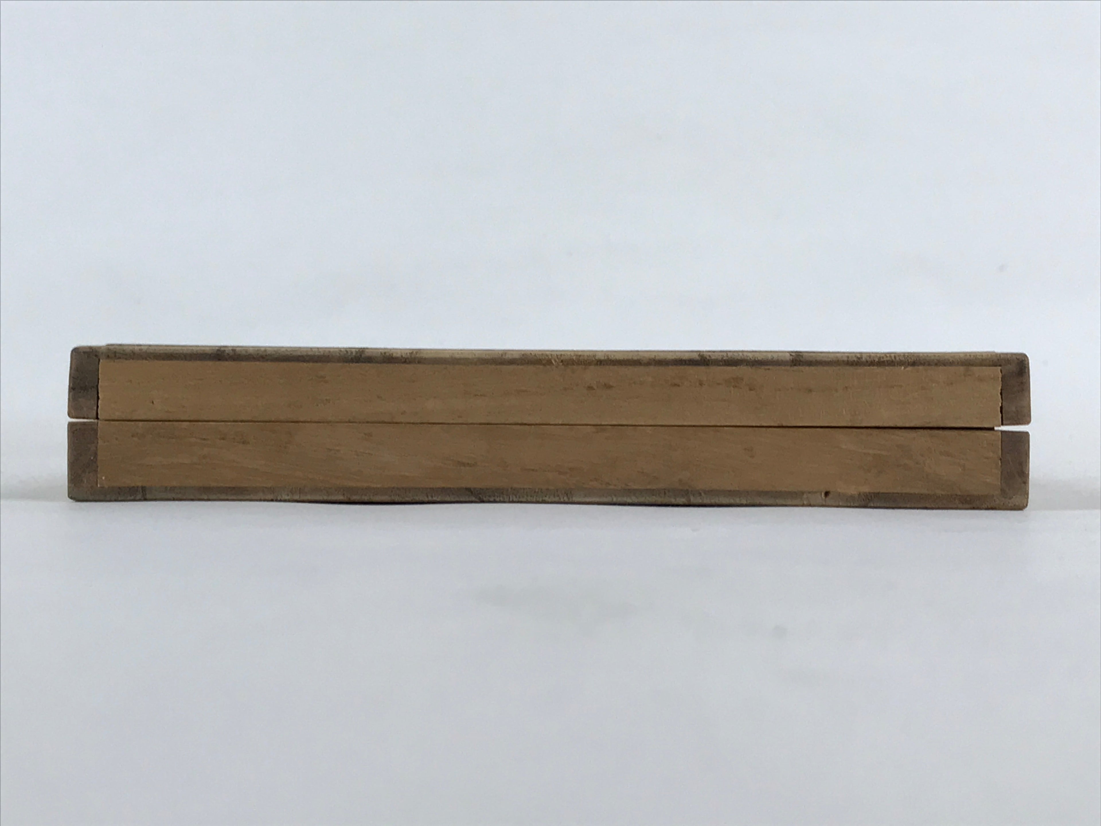 Vintage Japanese Wooden Lidded Storage Box Inside 25.5x15.5x2cm Long Flat X21