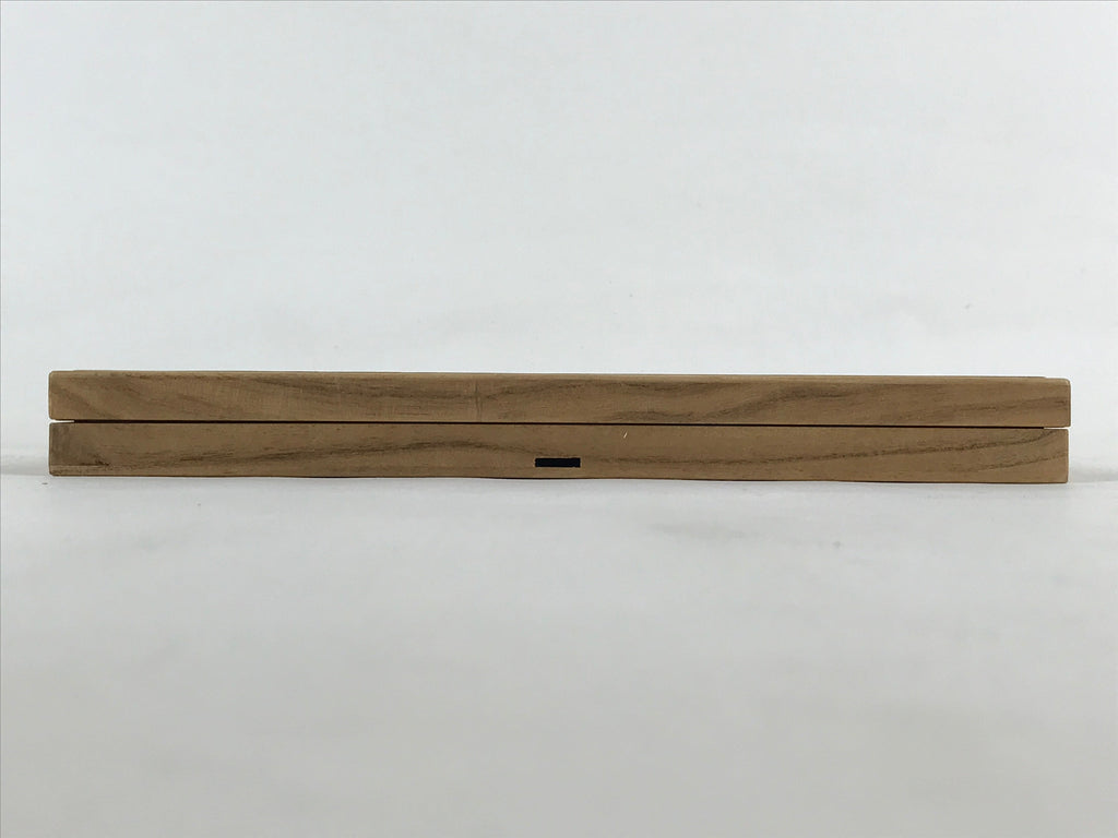 Vintage Japanese Wooden Lidded Storage Box Inside 25.5x15.5x2cm Long Flat X21