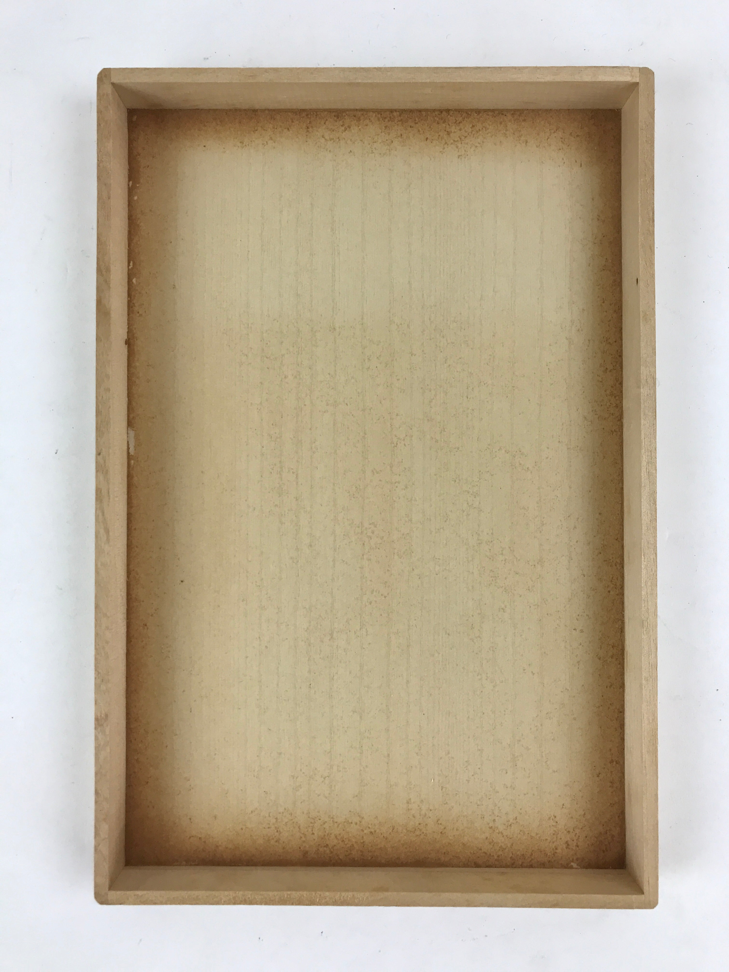 Vintage Japanese Wooden Lidded Storage Box Inside 25x16x2cm Long Flat X23