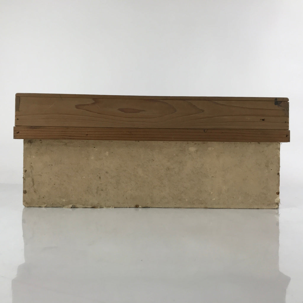 Vintage Japanese Wooden Lidded Storage Box Inside 28x43.5x14.5cm Brown X113