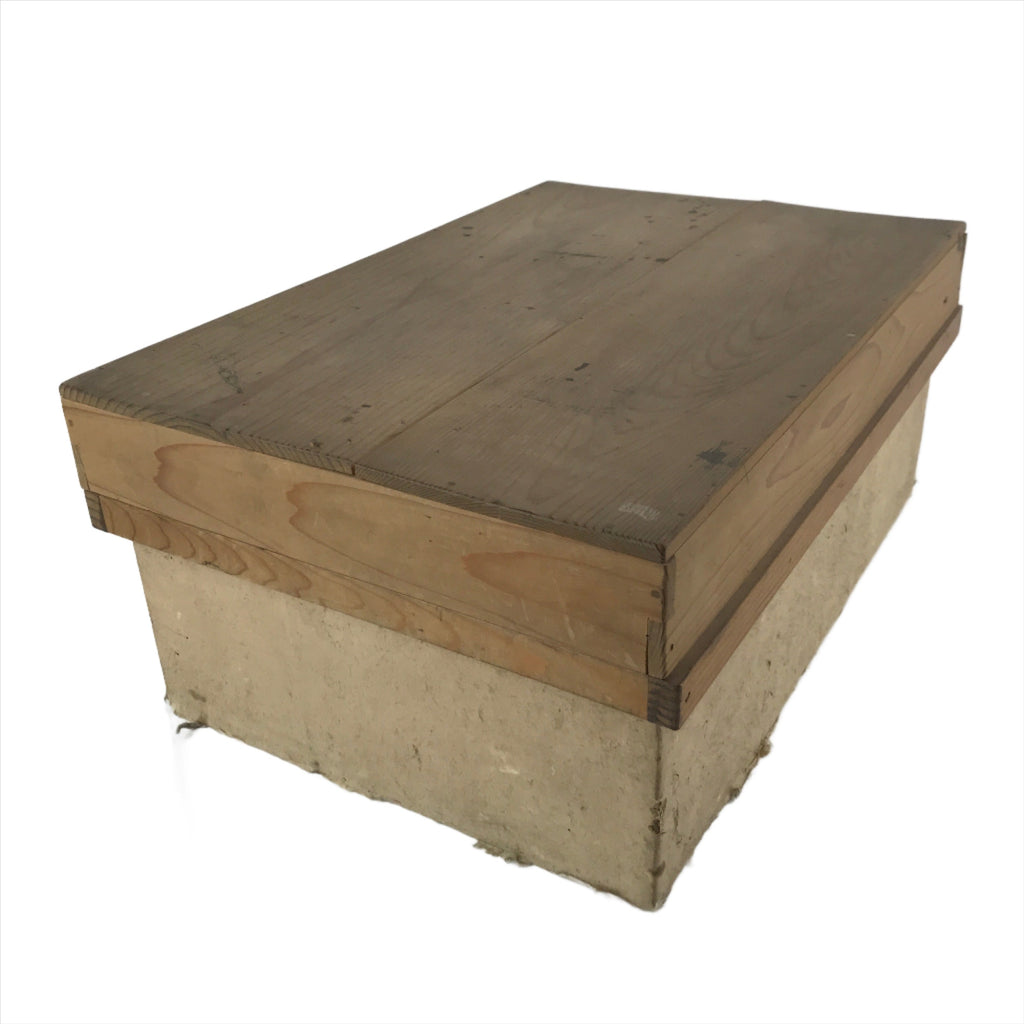 Vintage Japanese Wooden Lidded Storage Box Inside 28x43.5x14.5cm Brown X113