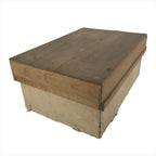 Vintage Japanese Wooden Lidded Storage Box Inside 28x43.5x14.5cm Brown X113