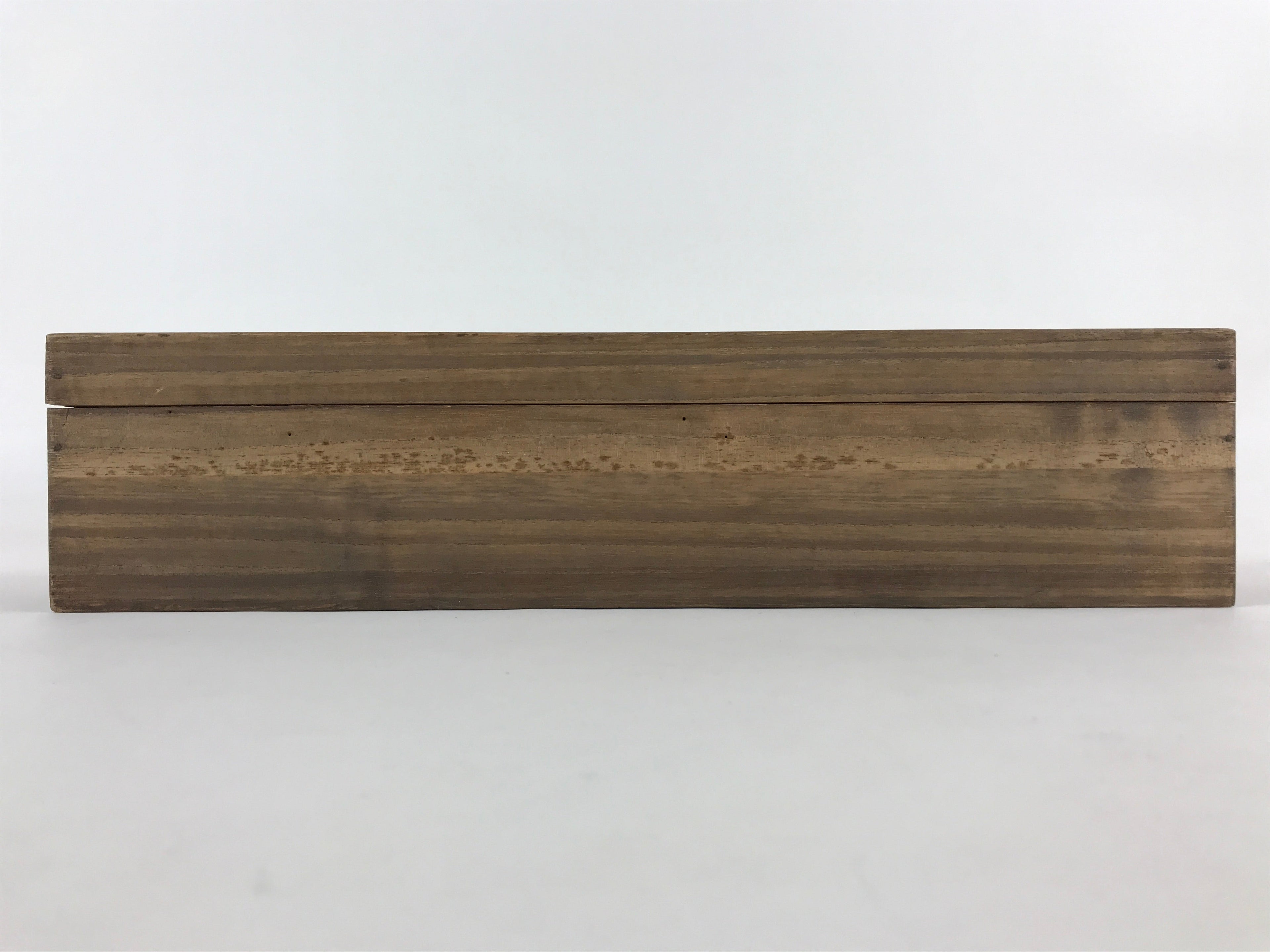 Vintage Japanese Wooden Lidded Storage Box Inside 38x8.5x7cm Long Medium X36