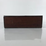 Vintage Japanese Wooden Lidded Storage Box Inside 44x30x8.5cm Dark Brown X114