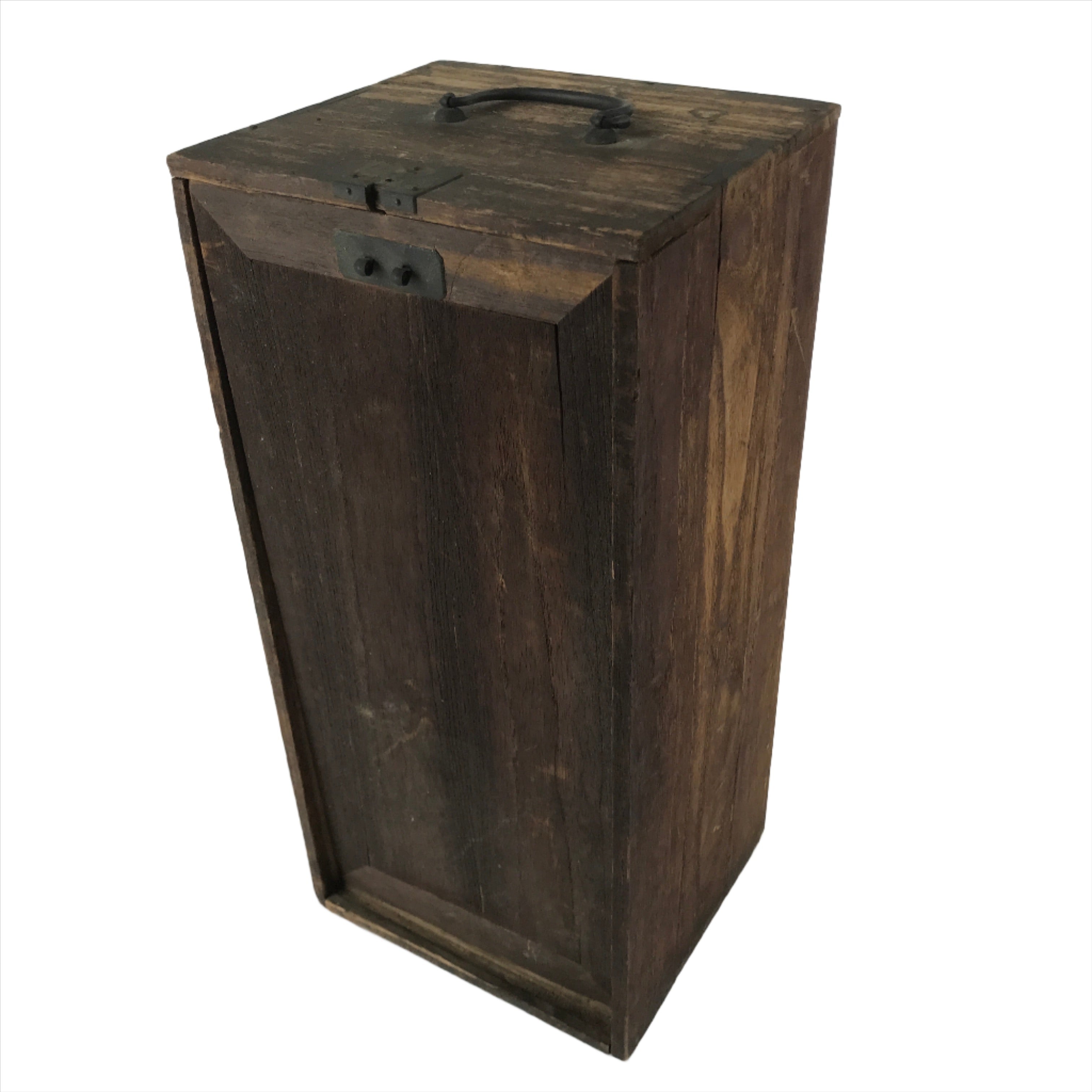 Vintage Japanese Wooden Lidded Tea Ceremony Storage Box 42.5cm Chabako X105