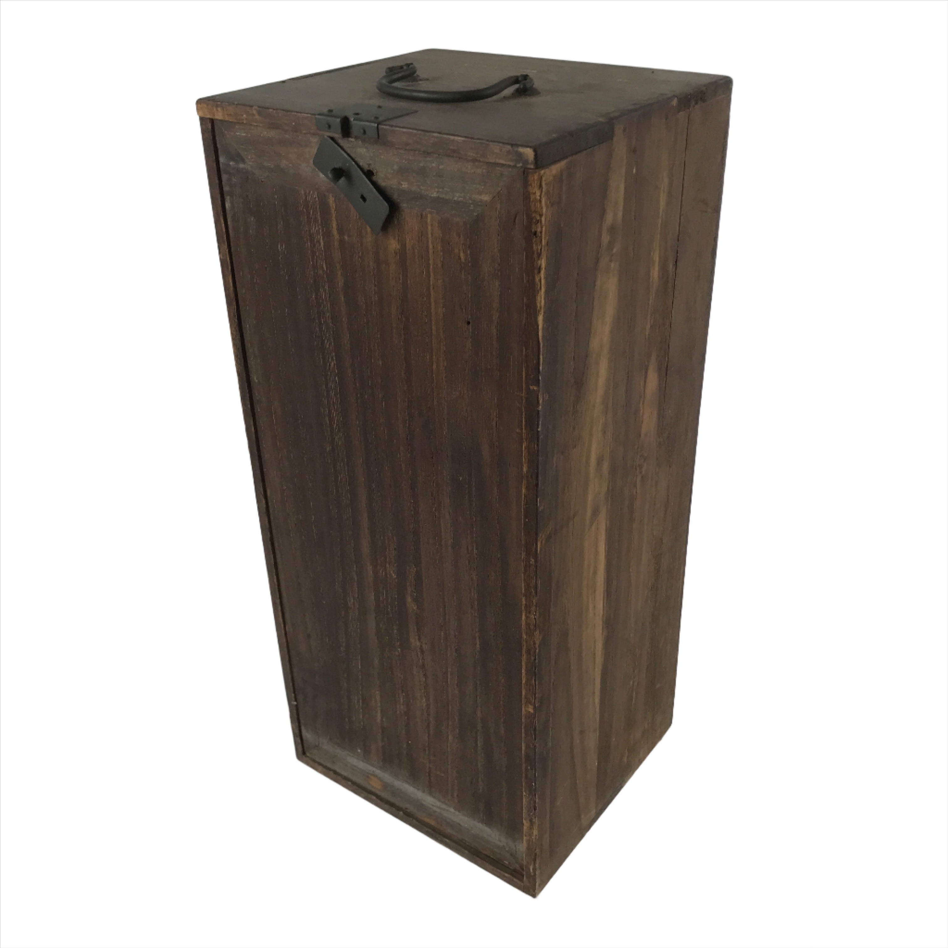 Vintage Japanese Wooden Lidded Tea Ceremony Storage Box 43.5cm Chabako X107