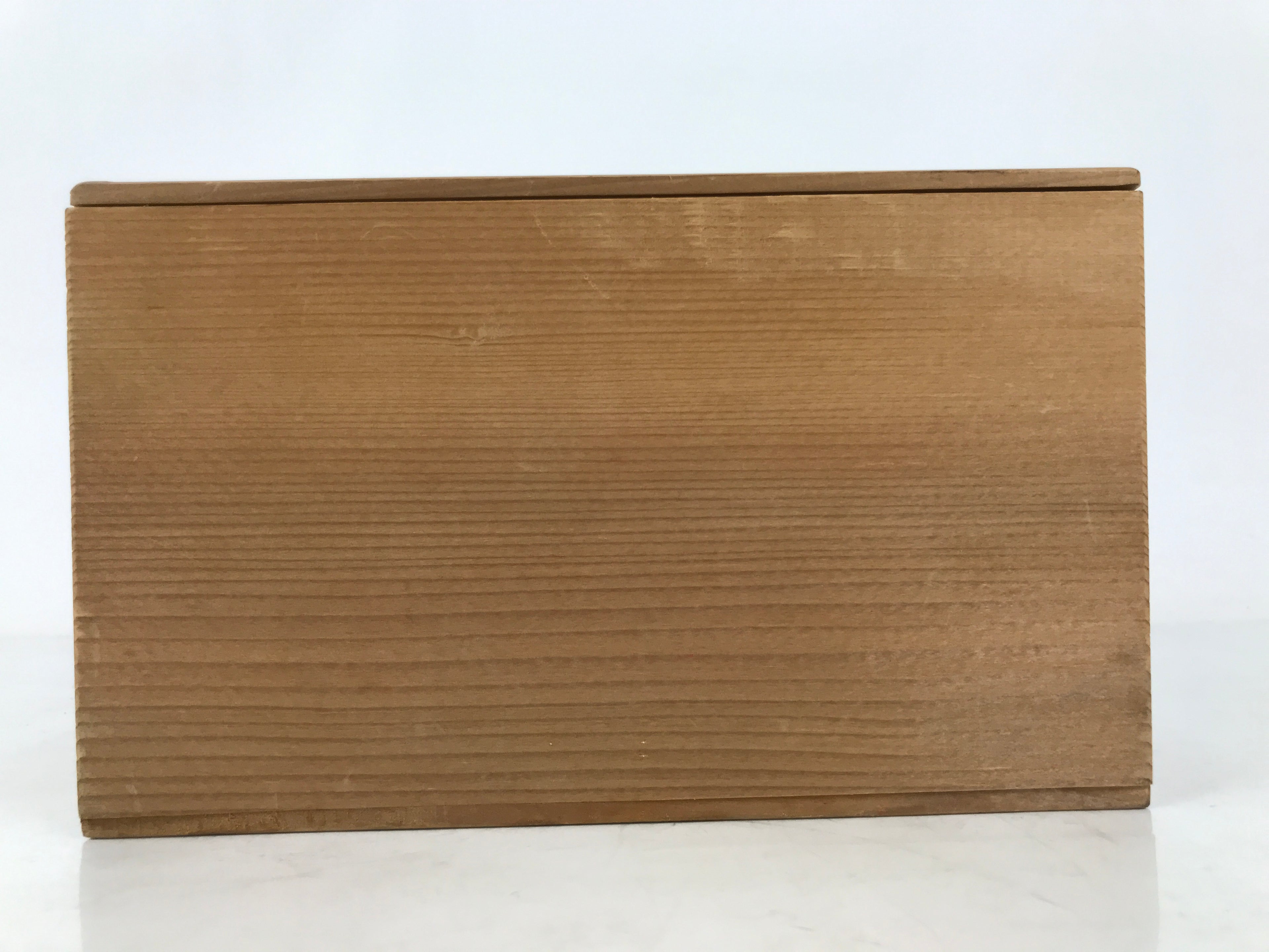 Vintage Japanese Wooden Lidded Tea Set Pottery Box Inside 22x17x13m Brown X150