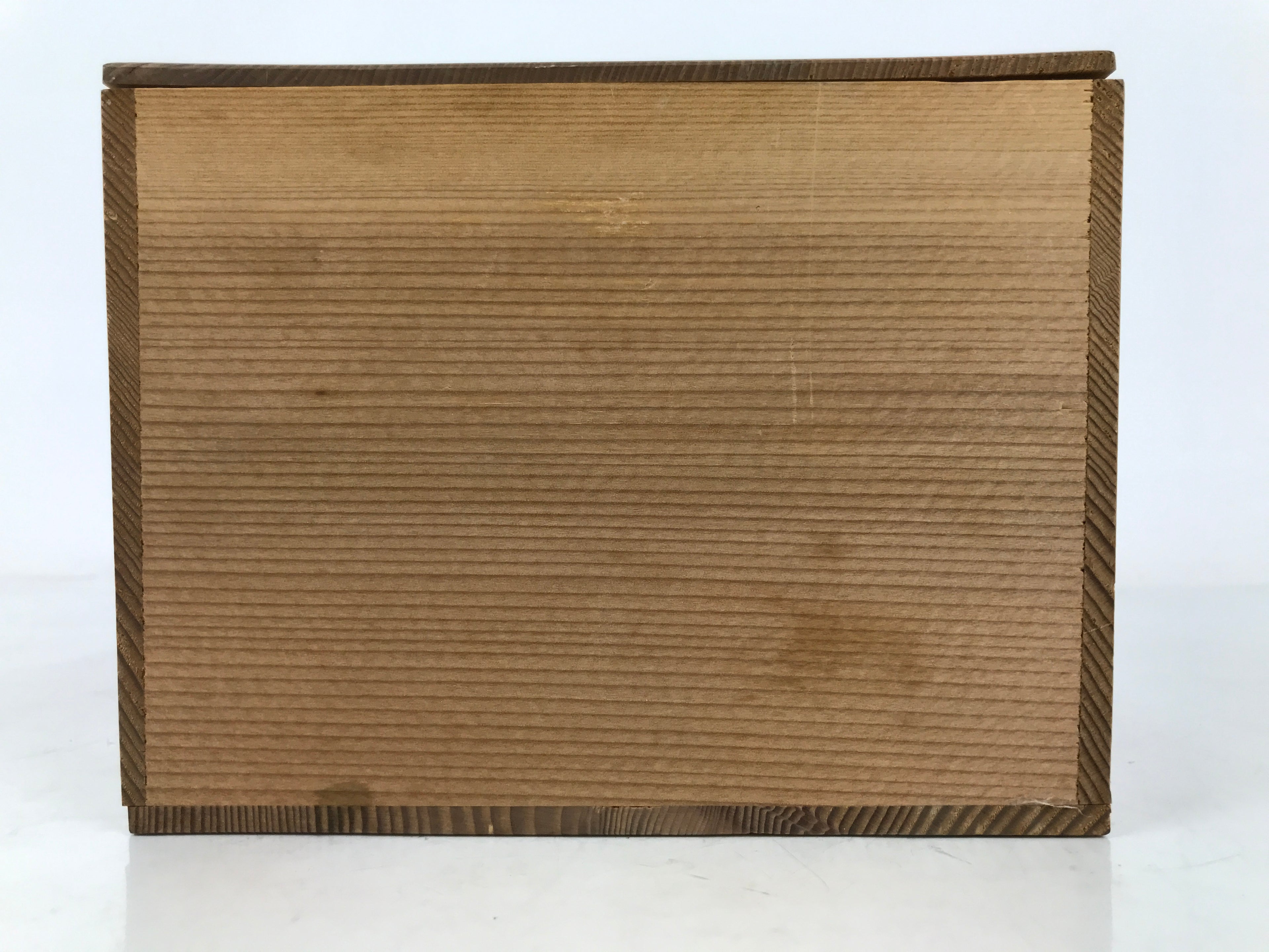 Vintage Japanese Wooden Lidded Tea Set Pottery Box Inside 22x17x13m Brown X150