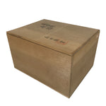 Vintage Japanese Wooden Lidded Tea Set Pottery Box Inside 22x17x13m Brown X150