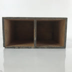 Vintage Japanese Wooden Pottery Plate Storage Box Inside 32.5x15x24cm Brown X118