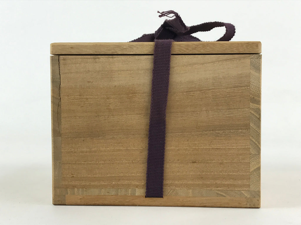 Vintage Japanese Wooden Pottery Storage Box Inside 14x14x10cm Lidded X8